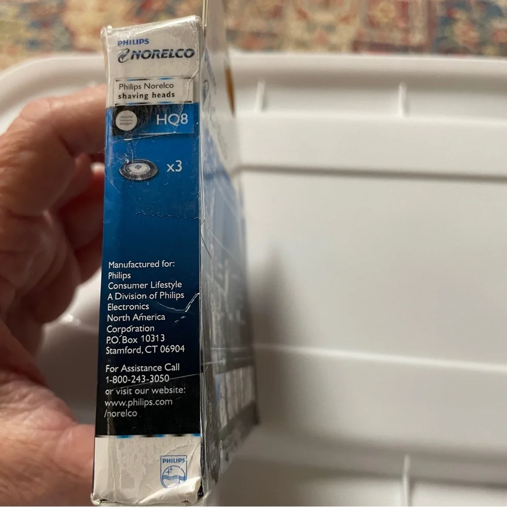 NEW IN BOX Philips Norelco HQ8 DualPrecision‎ Heads - Blue and White